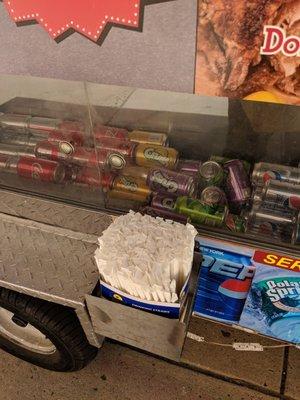 Some sodas. Free with any meal