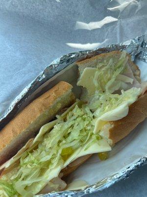 I ordered a turkey sub but it's really a veggie sub 