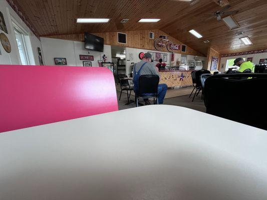 Inside of the shady.