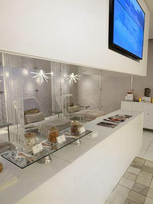 Sanctuary relaxation room with refreshments