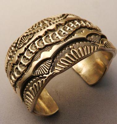 HEAVY CAST STERLING NAVAJO CUFF BRACELET