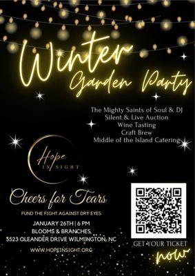 Hope In Sight Winter Garden Party & Fundraiser - Jan 26
Get tickets at www.HopeInSight.org