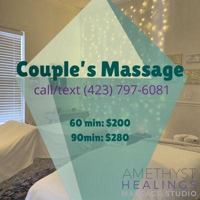 Couples massage promo