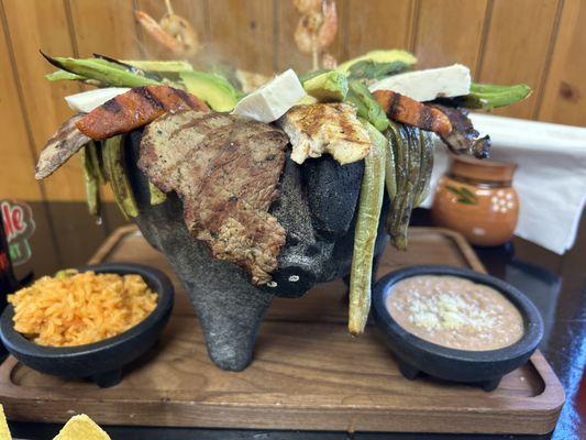 Molcajete Supremo a typical Mexican dish