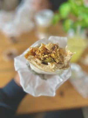 Jalapeño Popper Burrito mid way! It's big!