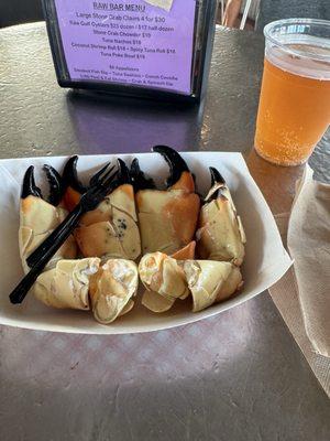 Stone crab special. Only available upstairs.