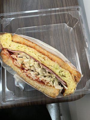 Ham sandwich- this is half of it. $5