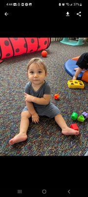 Picture taken of my son by his teacher and posted on procare