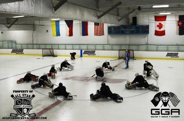 GGA goalie clinics at KHS Ice Arena. Anaheim, CA.