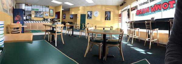 Inside from my corner table.