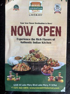 Brochure with contact info