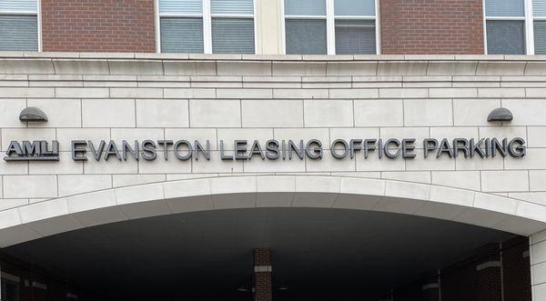 Entrance of free garage parking