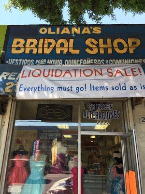 Liquidation sale until the end of the month