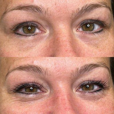 Lash lift and tint