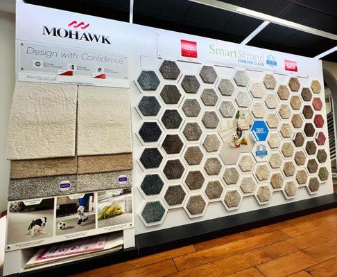 We carry a large selection of carpet from Mohawk, Dreamweaver, Shaw, Dixie Home, and Masland.