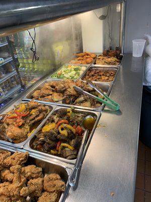 Empanadas, fried chicken,steamed vegetables and much more!