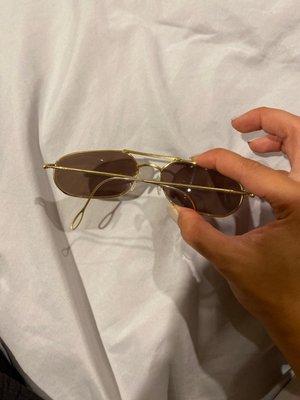 Fixed sunglasses that were repaired here