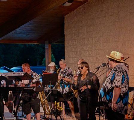 The beautiful band we were able to listen to while making new connections!