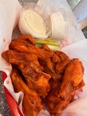 Chicken wings. Mild. Bomb.