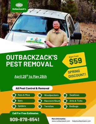 SPRING SPECIAL!
Starting at just $59 to keep the critters out!