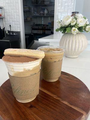 Everlasting love (left) & vanilla latte (right)