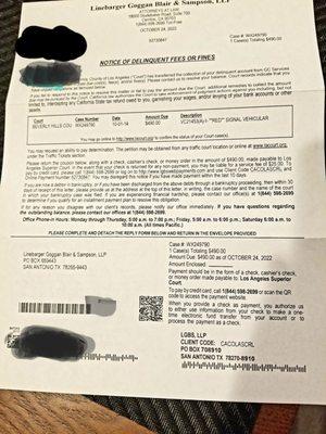 Scam letter