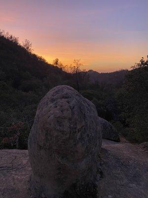 Sunset view from Camp 2 rock