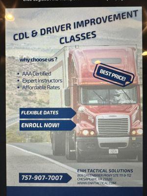Need a CDL Driver Improvement class? Register Now!