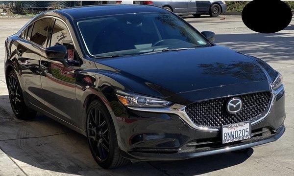 5% limo tint all windows on a Mazda