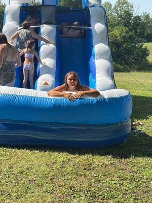 Bounce house water slide