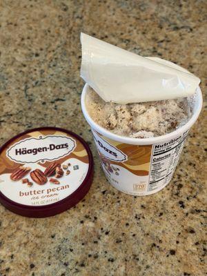 Already eaten ice cream