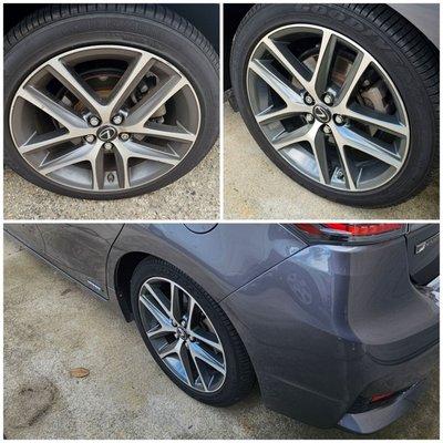 Before and After damage to the rim