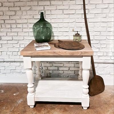 Custom Walnut Butcher Block Kitchen Island and Accessories