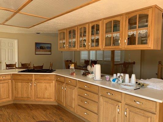 Kitchen with moldy fruit