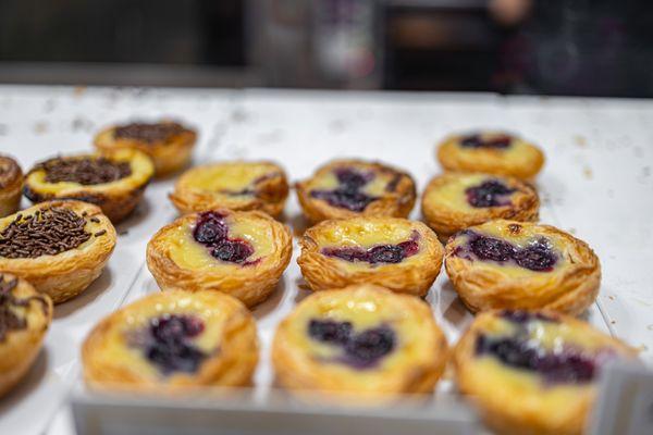 Blueberry Pastéis de Nata aka Portuguese Egg Tart ($4/ea or $21/6)