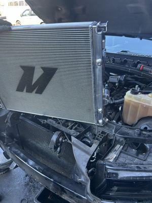 This is the upgraded radiator we did on the 6.4 scatpack charger