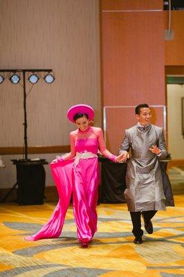 Another view of my wedding reception dress