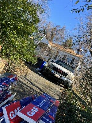 A other new roof to go on by our team perfecta roofing and masonry