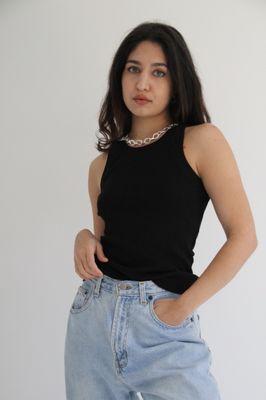 Our best selling tank, Villa. It molds to your body, offering comfort, flexibility and style. Sahar, our model is photographed in size S/M