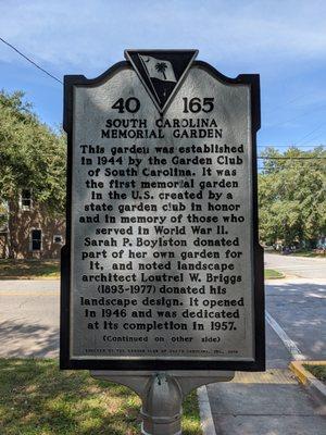 South Carolina Memorial Garden