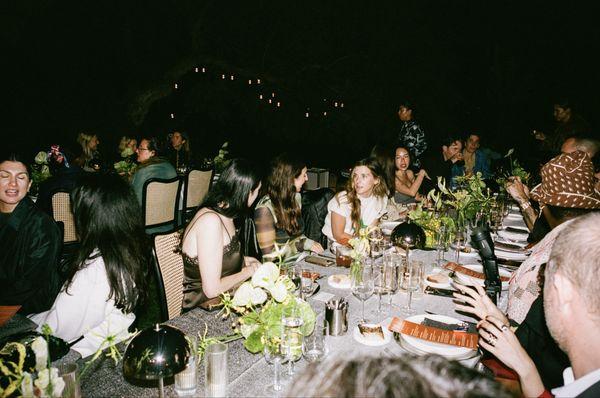 Modern tablescape florals for Etsy Design Award dinner florals