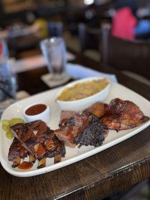 KC Kansas City Combo 3 meat, lamb ribs, burnt ends and bone in chicken dark meat.