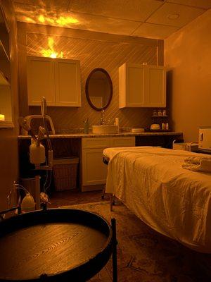 The treatment room during a service