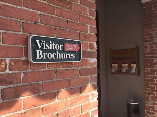 Brochures available even when closed