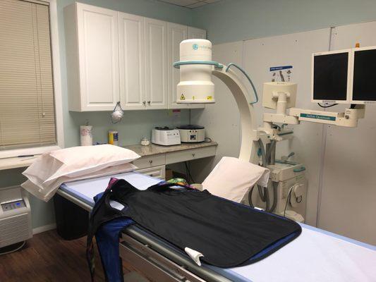 fluoroscope machine adds convenience for most procedures to be done in the office