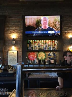 They have the game on.