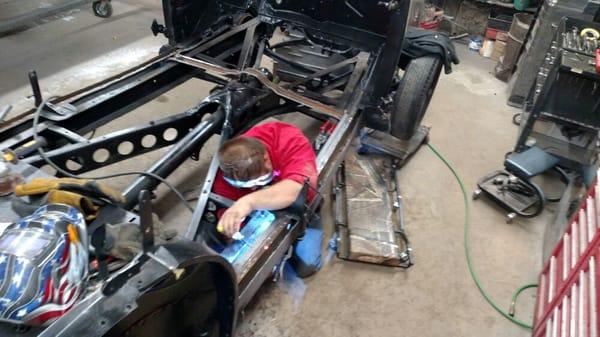Floor replacement on collector cars, and street rods is a common thing we do here.