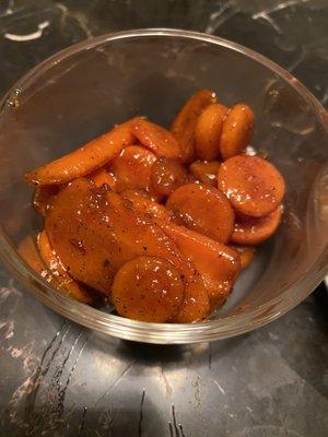 Sweet candied carrots