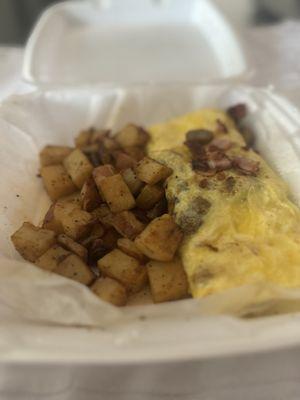 Meat lover's omelette