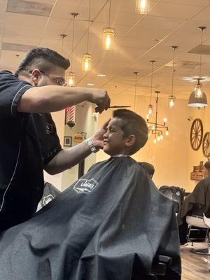 Barber with my little one